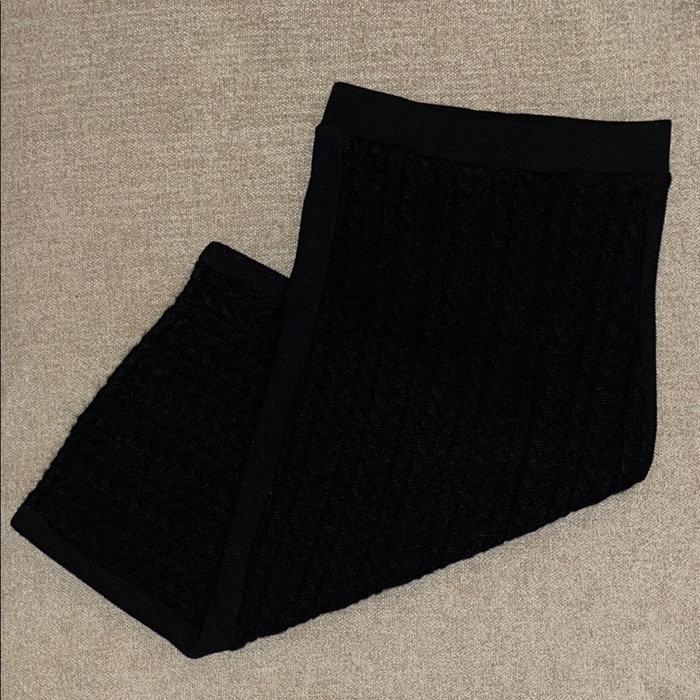 Maniere De Voir Black Knit Pencil Skirt